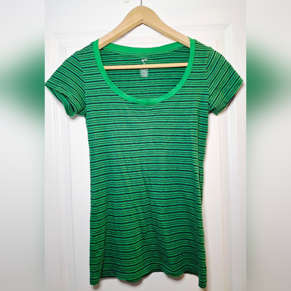 G21 Comfy Striped Short Sleeve Tee (S)